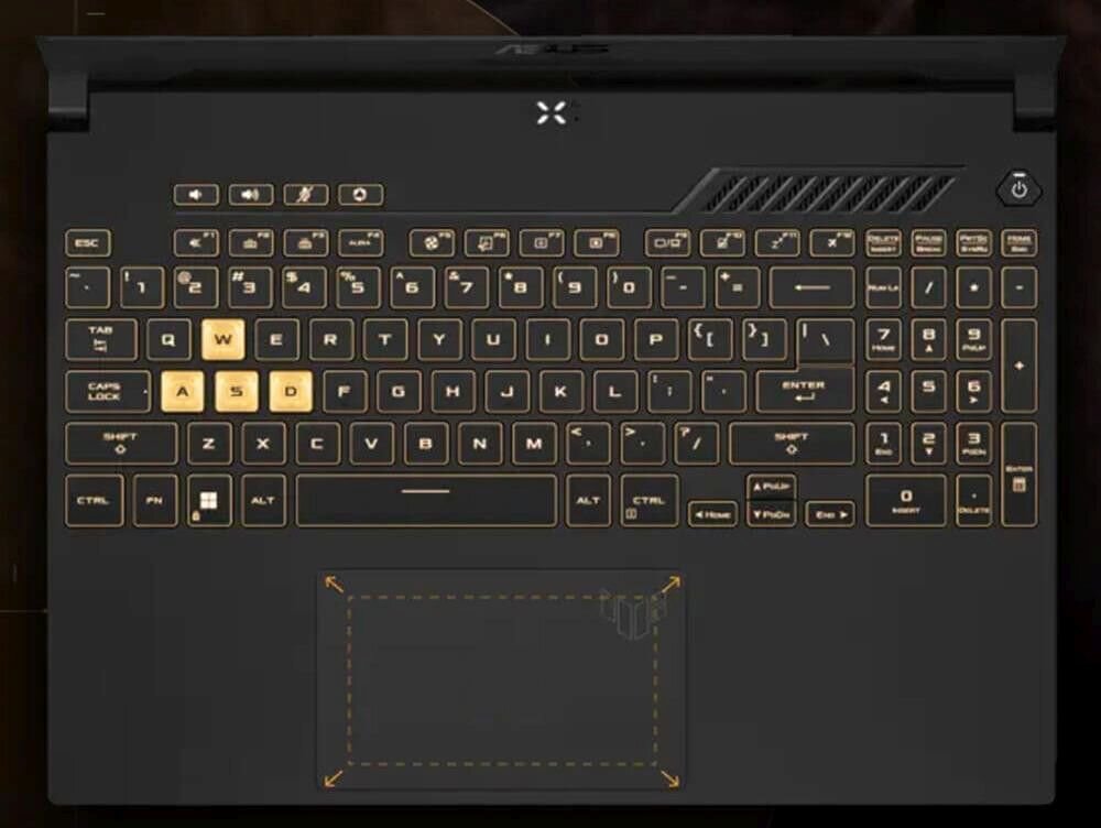 Laptop ASUS TUF Gaming F15 - Klawiatura gamingowa Overstroke Num Pad 