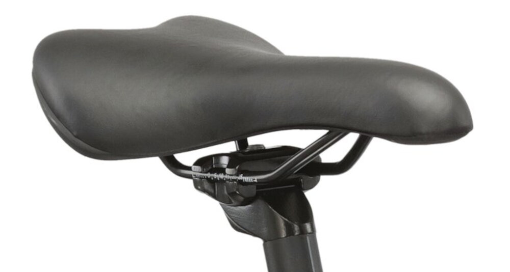 Rower górski MTB KROSS Hexagon 2.0 M14 26 cali męski Czarno-pomarańczowy piankowe siodelko ergonomiczna forma minimalizuje nacisk na punkty kontakt z cialem rowerzysty odpowiednie podparcie dla kosci siedzacych