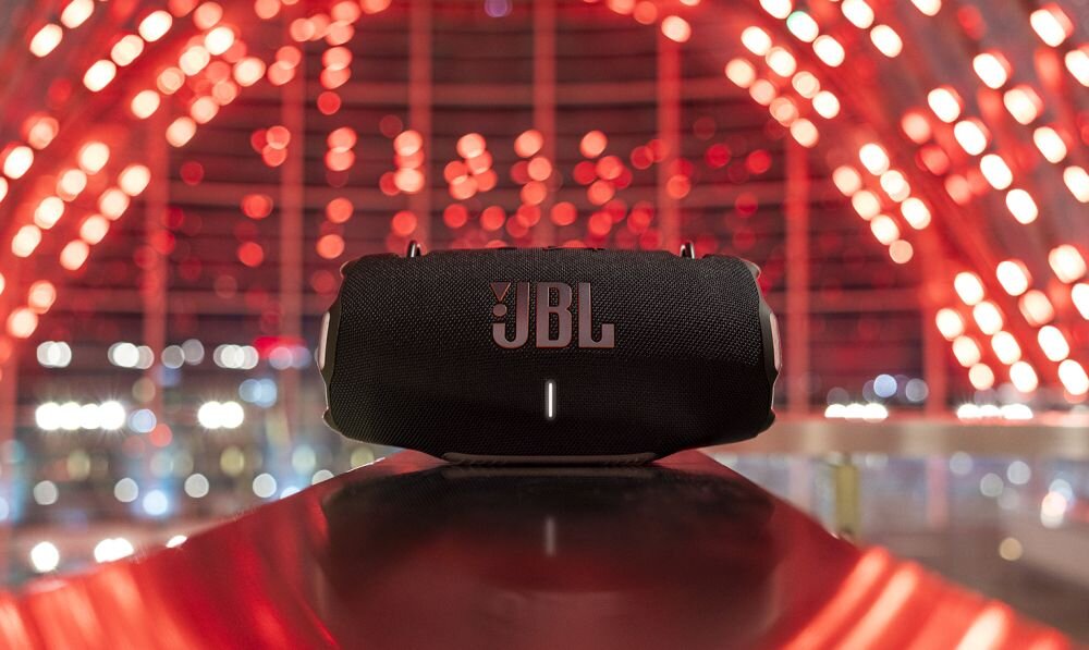 Głośnik mobilny JBL Xtreme 4  dźwięk zasilanie muzyka pasek BT łączność aplikacja na wycieczkę głośność ładowanie