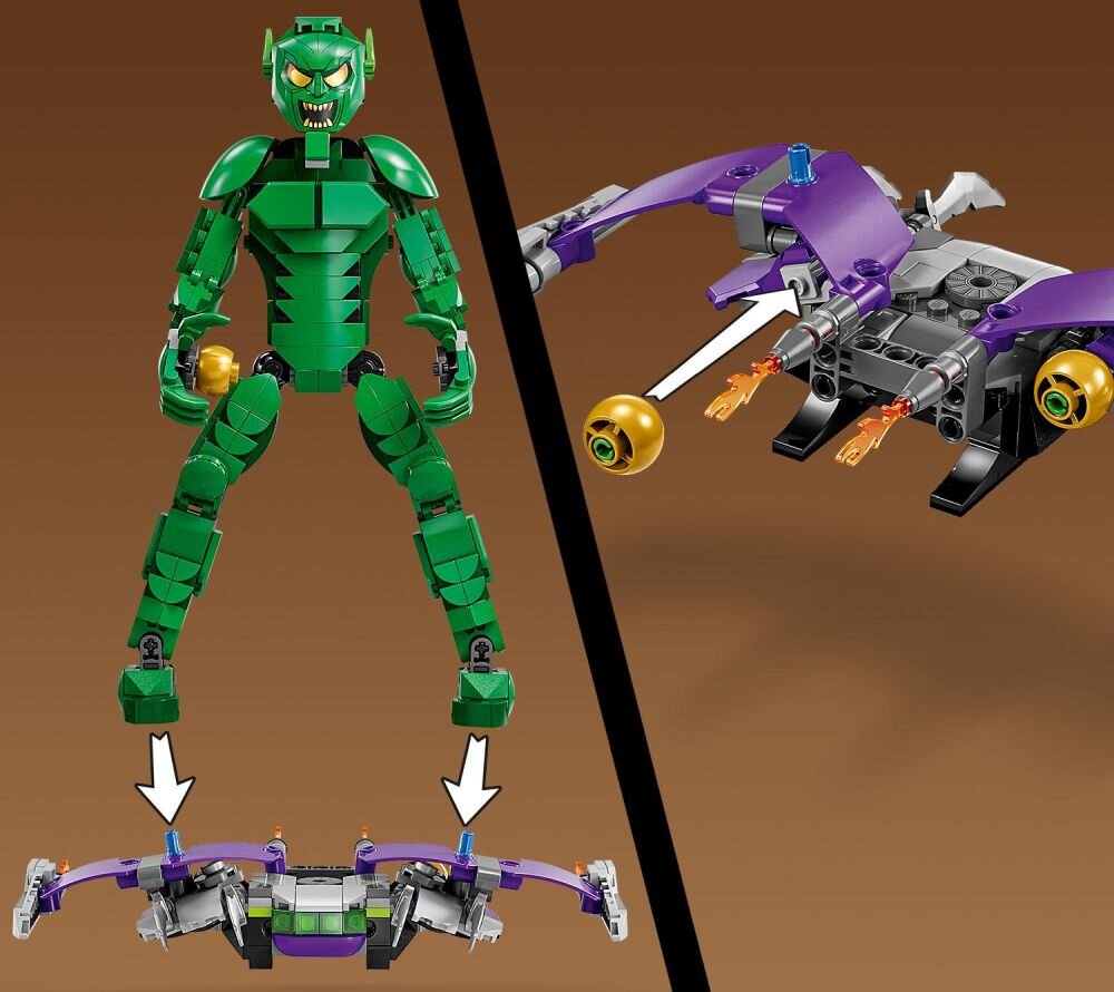 LEGO 76284 Marvel Figurka Zielonego Goblina  budowanie 