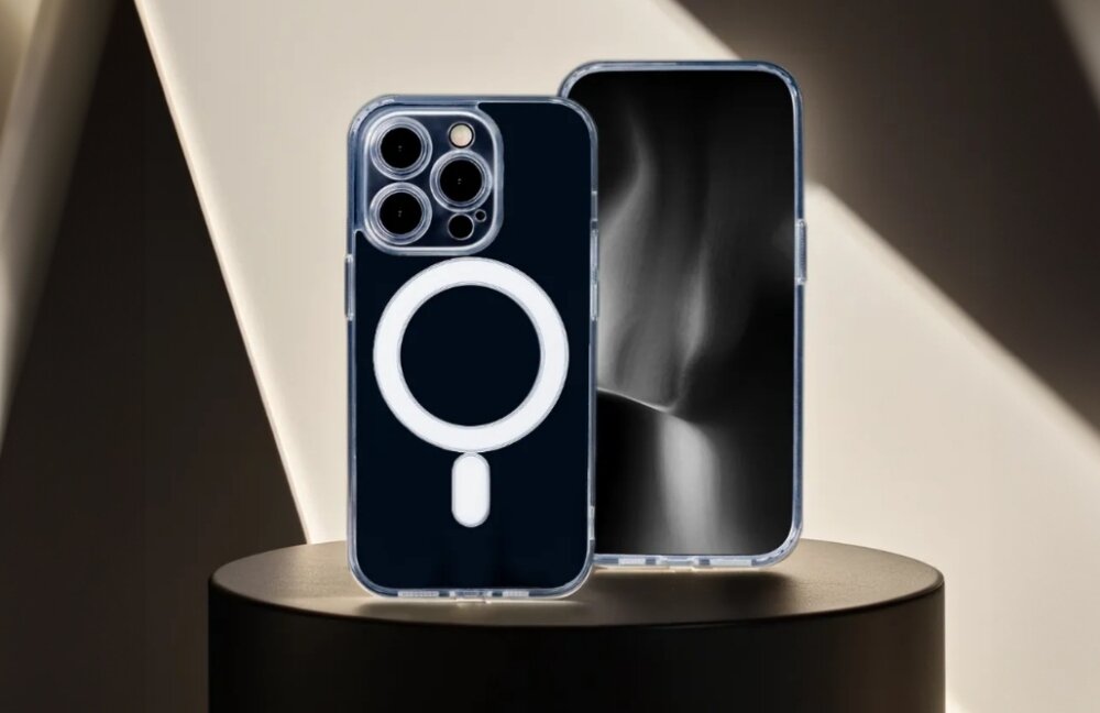 Etui TECTO SHIELD Clear Guard Mag do Apple iPhone 14 Pro Transparentny pierscien magnetyczny ladowarki indukcyjne wydajnosc szybkosc ladowanie magsafe