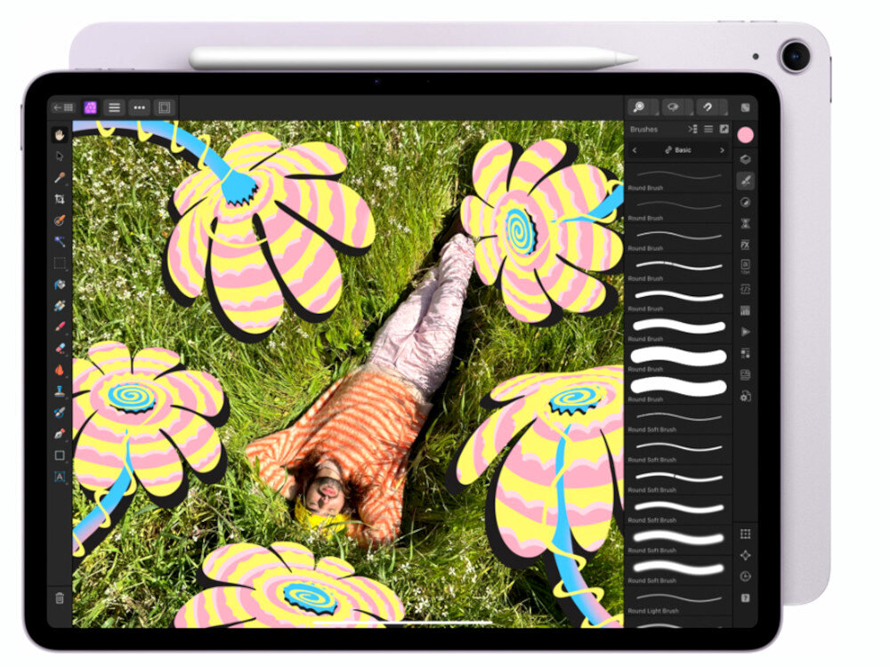 Tablet APPLE iPad Air 13 6 gen. 2024 1 TB 5G Wi-Fi Fioletowy System iPadOS Apple Pencil Magic Keyboard