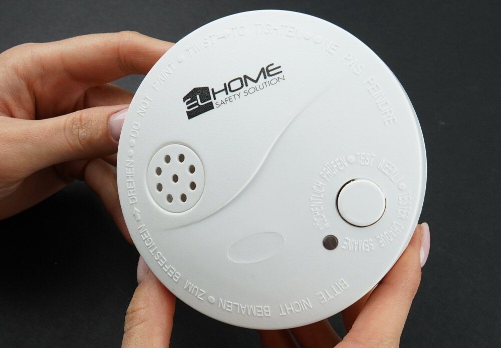Czujnik dymu EL-HOME SD-11B8 potezny alarm akustyczny o mocy 85 dB dioda LED