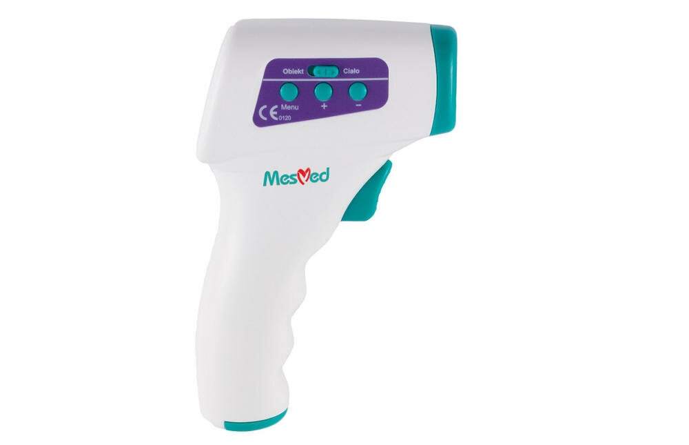 MESMED-MM-007-Forst-Plus termometr bezdotykowy bezpieczeństwo higiena dokładny wiarygodny błyskawiczny pomiar temperatura czoło ucho wyświetlacz pamięć pomiaru ostrzeżenie dziecko niemowlę osoby dorosłe sekunda