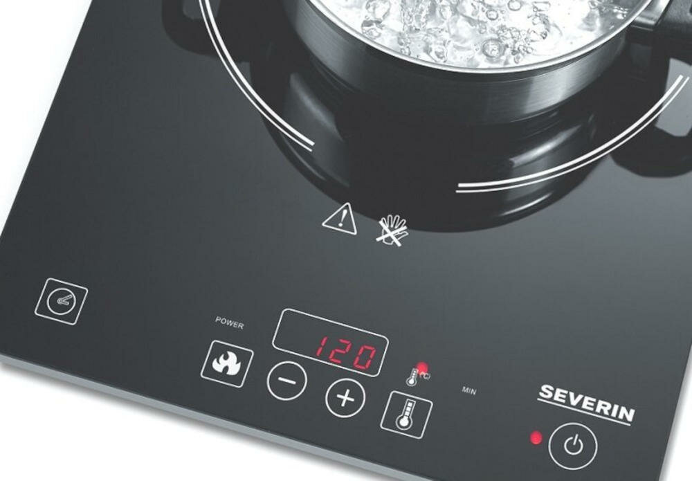 SEVERIN-KP-1071 sterowanie kuchenka panel dotykowy łatwe szybkie gotowanie ikonki