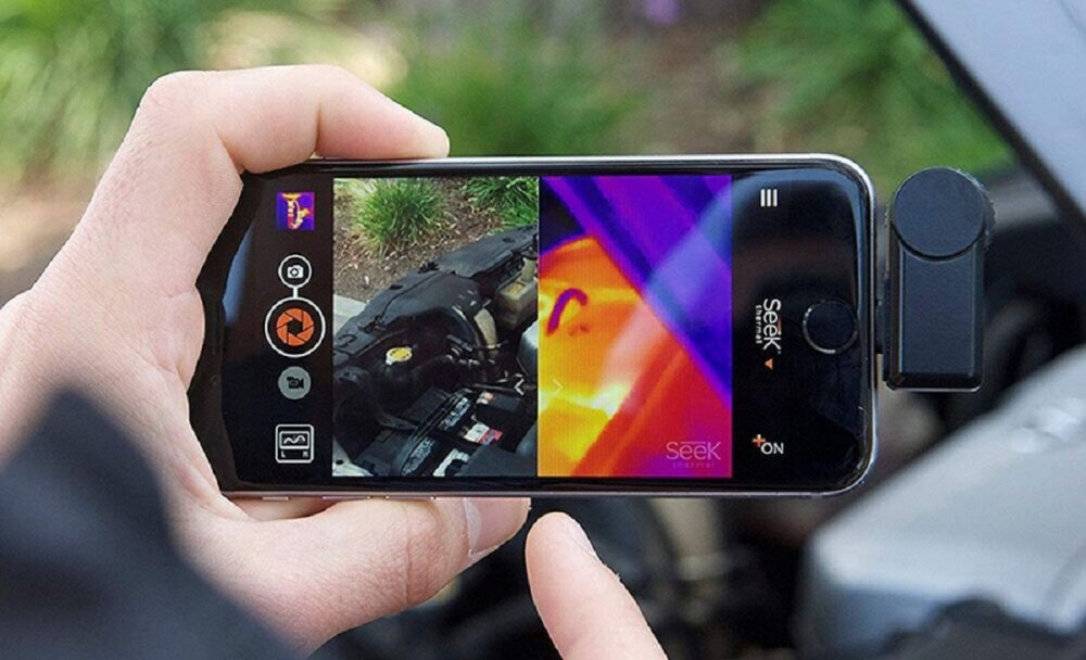 Kamera termowizyjna SEEK THERMAL Compact XR iOS (LT-EAA) kompatybilność podłączenie system złącze zasilanie aplikacja zdjęcia nagrania format