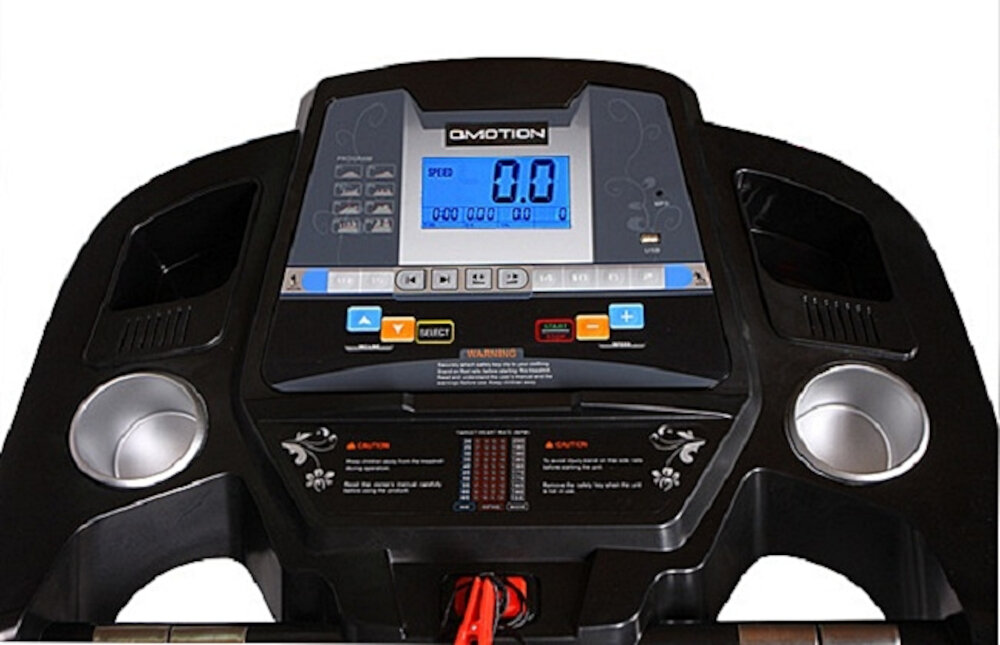 Bieżnia elektryczna HERTZ Freerun 5 12 programów treningowych wyświetlacz LCD czytelny łatwy w obsłudze informacje czas treningu tempo liczba spalonych kalorii prędkość biegu puls